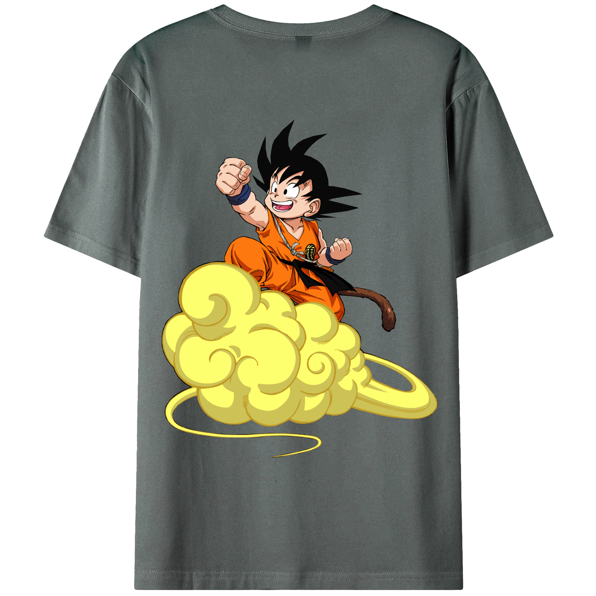 （画像用） ドラゴンボール 孫悟空（そん ごくう）Son Goku カカロット DRAGON BALL Kakarotto 綿100％ メンズ半袖Tシャツ（バックプリント） 通気性